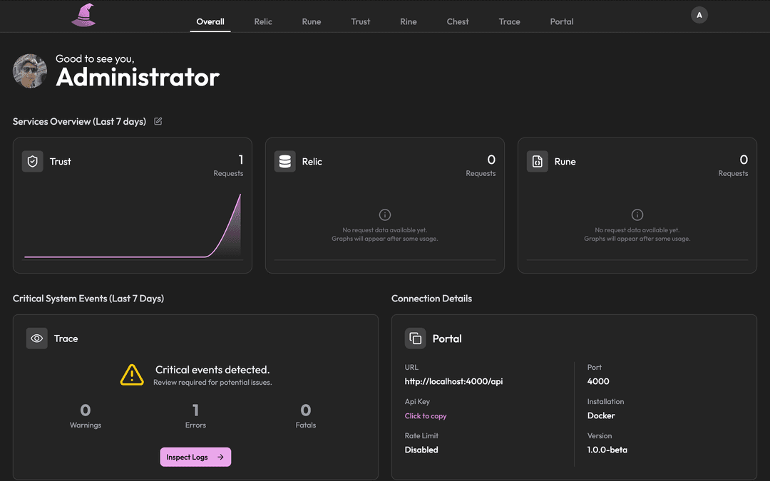 Mystra project screenshot